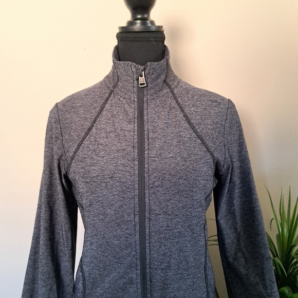 Tuff Athletics Zip Front Active Jacket Grey Medium Activewear Top Long Sleeved - Picture 10 of 10
